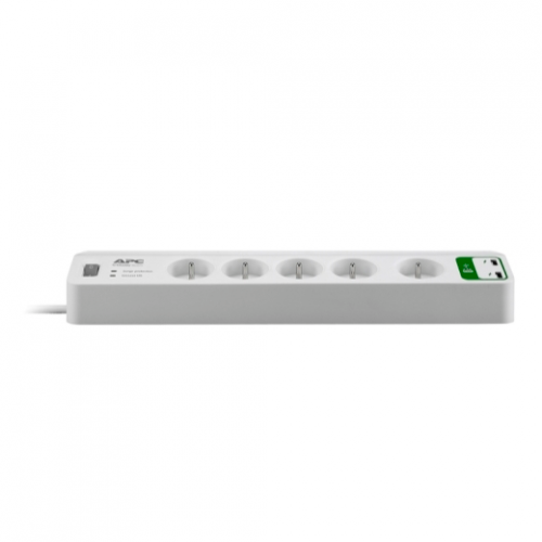 Prelungitor APC Essential SurgeArrest, 5 prize + 2x USB, 1.8m, White
