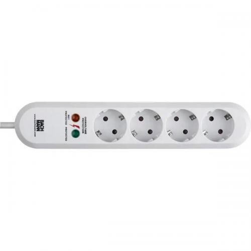 Prelungitor Bachmann B381.2212K, 4x Schuko, 1.5m, Black