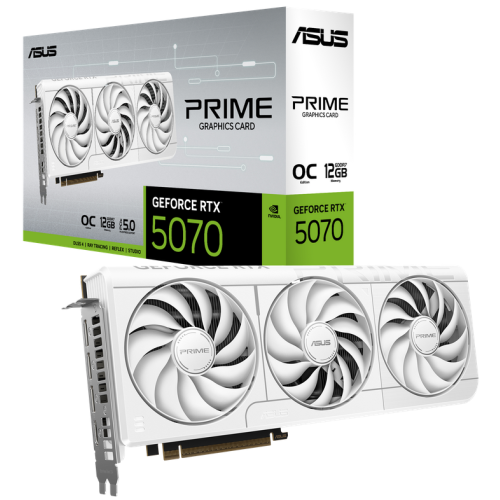 Placa video ASUS nVidia GeForce RTX 5070 PRIME OC White 12 GB, GDDR7, 192 bit