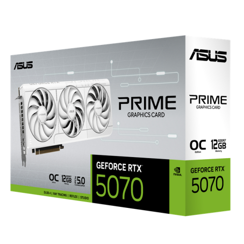 Placa video ASUS nVidia GeForce RTX 5070 PRIME OC White 12 GB, GDDR7, 192 bit