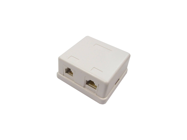 Priza de retea combinata RJ-45 + RJ-11, aplicata, UTP cat 6