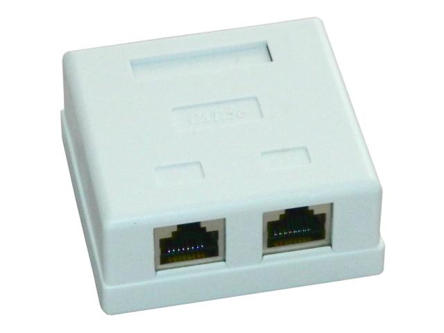 Priza FTP dubla aplicata cat.5e - EMTEX EMT-FTP5E-2P-PT