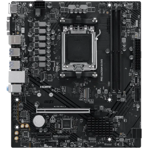 Placa de baza MSI PRO A620M-B EVO, AMD A620A, Socket AM5, mATX