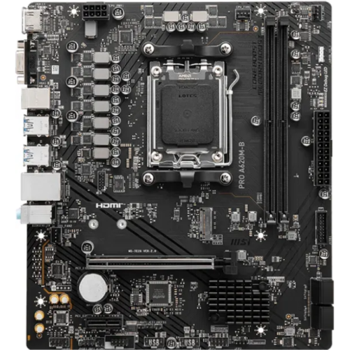 Placa de baza MSI PRO A620M-B, AMD A620, Socket AM5, mATX
