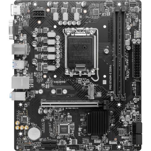 Placa de baza MSI PRO B760M-E  DDR4, Intel B760, Socket 1700, mATX