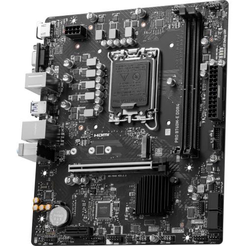 Placa de baza MSI PRO B760M-E  DDR4, Intel B760, Socket 1700, mATX
