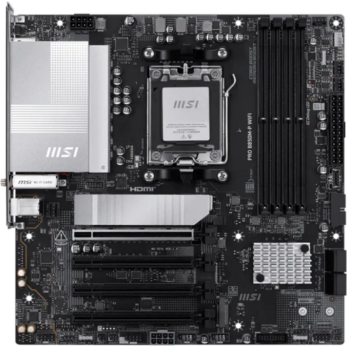 Placa de baza MSI PRO B850M-P WIFI, AMD B850, Socket AM5, mATX