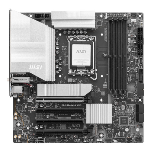 Placa de baza MSI PRO B860M-A WIFI, Intel B860, Socket 1851, mATX