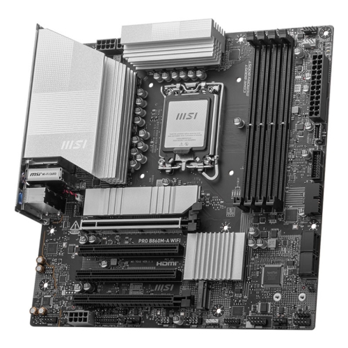 Placa de baza MSI PRO B860M-A WIFI, Intel B860, Socket 1851, mATX