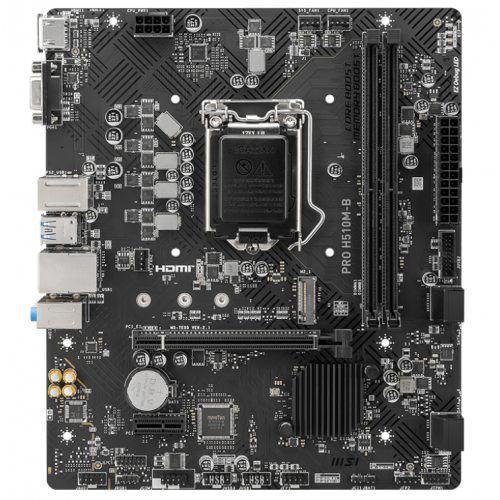 Placa de baza MSI PRO H510M-B, Intel H470, Socket 1200, mATX
