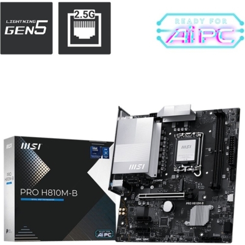 Placa de baza MSI PRO H810M-B, Intel H810, Socket 1851, mATX