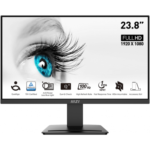 Monitor LED MSI PRO MP2412, 23.8inch, 1920x1080, 4ms GTG, Black