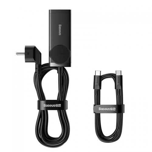 Incarcator retea Baseus, 2x USB-A, 1x USB-C, 1x AC, 100W, Black