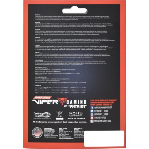 Kit memorie Patriot Viper Elite II 8GB, DDR4-2666MHz, CL16