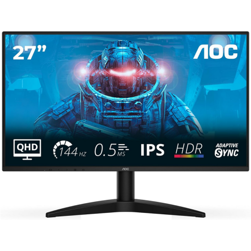 Monitor LED AOC Q27B36X, 27 inch, 2560 x 1440 pixeli, 0.5ms MPRT, Black