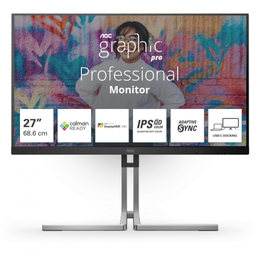 Monitor LED AOC Q27U3CV, 27inch, 2560x1440, 4ms GtG, Black