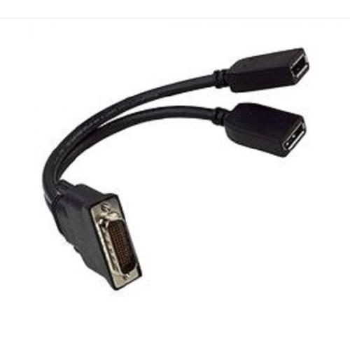 Adaptor PNY QSP-DMS59DP, 1x 59-pin DMS-59 - 2x DisplayPort, Black