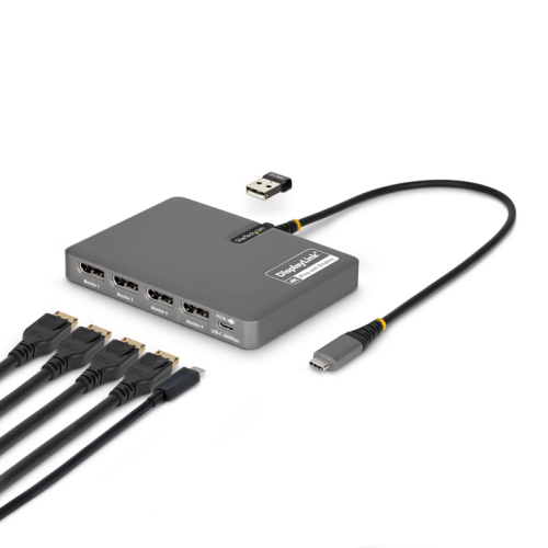USB-C TO QUAD DP ADAPTER/ADAPTER 4K 60HZ DISPLAYPORT PD