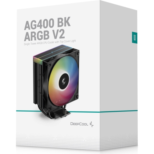 Cooler procesor Deepcool AG400 V2, ARGB LED, 120 mm, Black