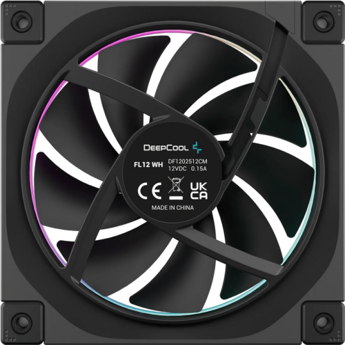 Kit ventilatoare Deepcool FL12, ARGB LED, 120 mm, Black, 3 bucati
