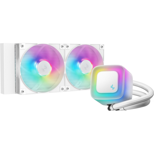 Cooler procesor Deepcool LE240 V2, ARGB LED, 2 x 120 mm, White
