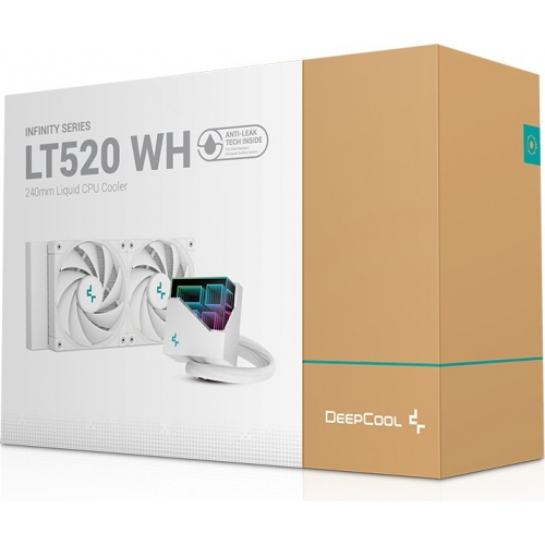 Cooler procesor Deepcool LT520 WH, ARGB, 2x 120mm
