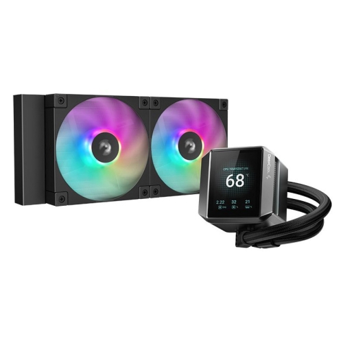 Cooler procesor Deepcool MYSTIQUE 240, ARGB LED, 2 x 120mm, Black