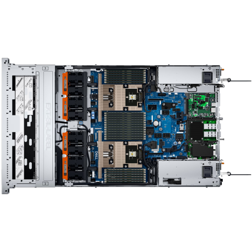 Server Dell PowerEdge R6625, 2 x AMD EPYC 9354, RAM 64GB, SSD 2 x 480GB, PERC H755, PSU 2 x 1400 W, No OS