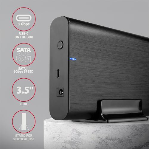 Rack HDD Axagon EE35-A6C, USB-C, 3.5inch, Black