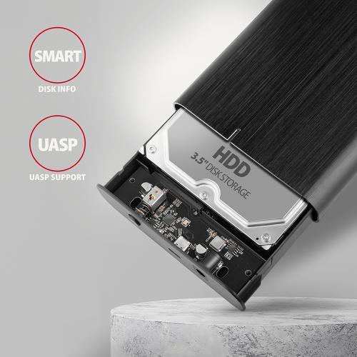 Rack HDD Axagon EE35-A6C, USB-C, 3.5inch, Black