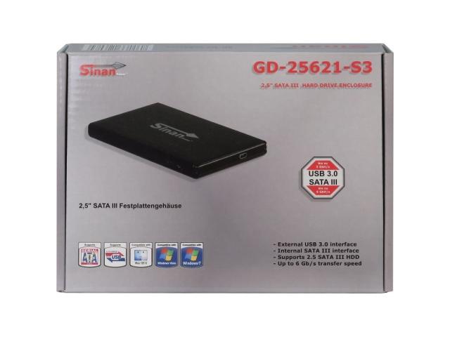 Rack Extern HDD Inter-Tech SinanPower GD-25621-S3 SATA-USB3.0, 2.5inch