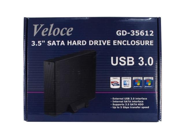 Rack Extern HDD Inter-Tech Veloce GD-35612 SATA-USB3.0, 3.5inch