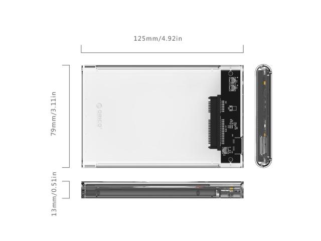 Rack HDD Orico 2139U3, USB 3.0, 2.5inch, Transparent