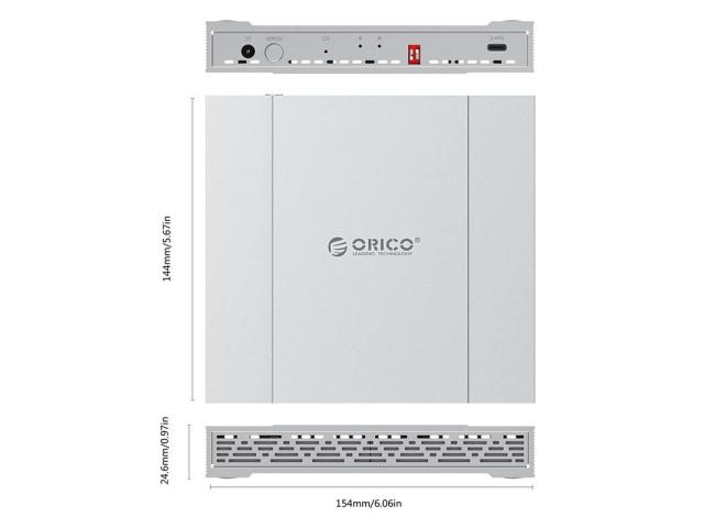 Rack HDD Orico 2529RC3, SATA3, USB-C, 2x 2.5inch