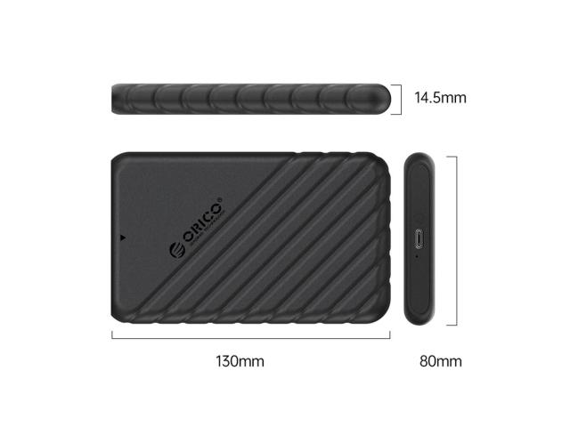 Rack Orico 25PW1-C3-BK, USB-C, SATA, 2.5inch, Black