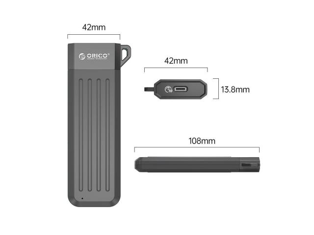 Rack SSD Orico MM2C3-G2-GY, USB 3.1 gen 2, M.2, Gray