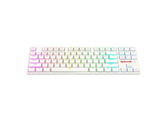 Tastatura Wireless Redragon Anubis, RGB LED, USB Wireless/Bluetooth, White