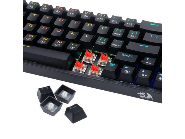Tastatura Redragon Castor, RGB LED, USB, Black