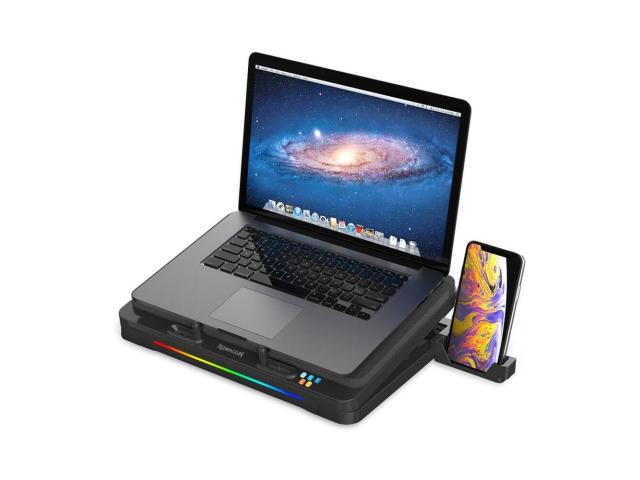 Cooling pad Redragon Windseeker, RGB, Black, GCP512