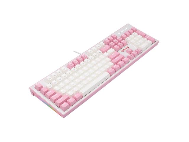 Tastatura Redragon Hades, White LED, USB, White-Pink