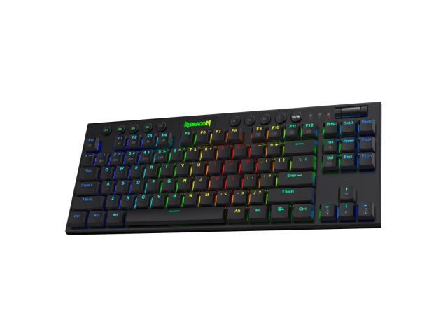 Tastatura Wireless Redragon Horus TKL, RGB LED, USB Wireless/Bluetooth, Black