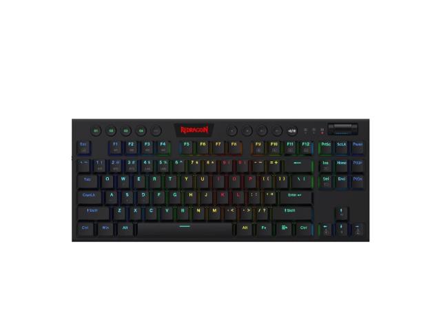 Tastatura Wireless Redragon Horus TKL, RGB LED, USB Wireless/Bluetooth, Black