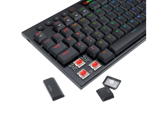 Tastatura Redragon Horus TKL, RGB LED, USB, Black