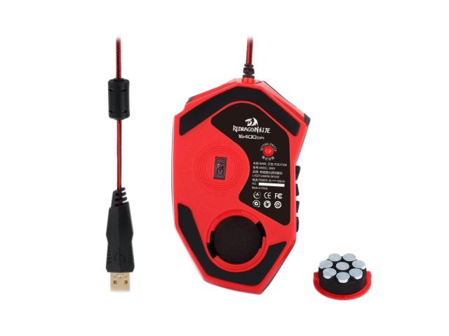 Mouse Optic Redragon Perdition2, RGB LED, USB, Black-Red