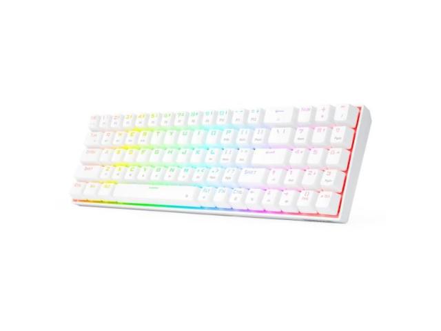 Tastatura Wireless Redragon Zed Pro, RGB LED, USB Wireless/Bluetooth, White