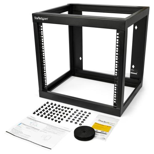 Suport Startech Open Frame RK919WALLO, 9U, Black