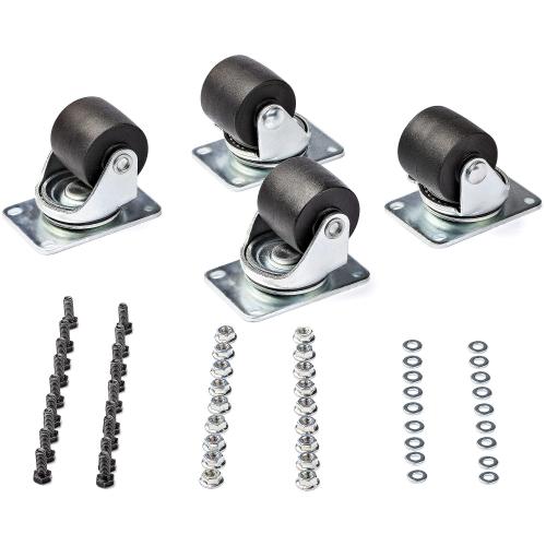 Kit roti rack Startech RKCASTER2, Black-Silver
