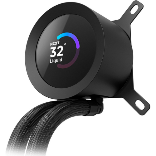 Kraken Plus 240 RGB, 240mm, pompa cu ecran LCD, Negru