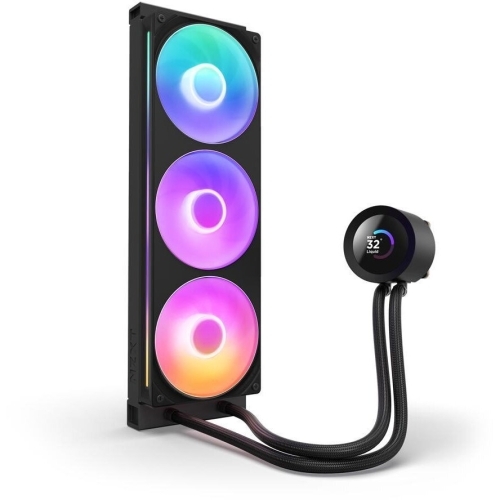 Kraken Plus 360 RGB, 360mm, pompa cu ecran LCD, Negru