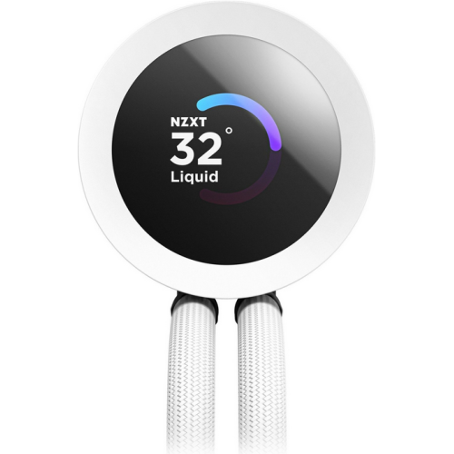 Kraken Plus 360 RGB, 360mm, pompa cu ecran LCD, Alb